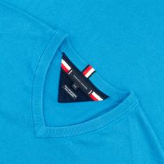 TOMMY HILFIGER V-Pullover mittelblau